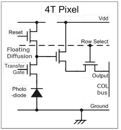 Circuit of transistor pixel cell
